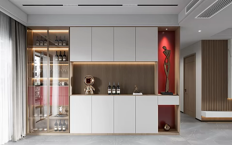 Modern Wine Cabinet 3d model