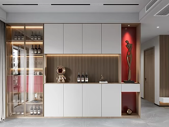 Modern Wine Cabinet 3d model