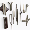 Modern handle cabinet handle combination 3d model