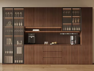 French Antique Wine Cabinet 3d model