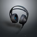 Black Over Ear Headphones With Soft Ear Cushions And Audio Cable