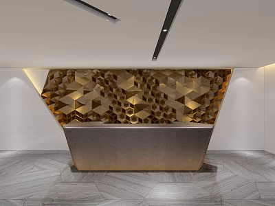 Modern background wall hotel background wall 3d model