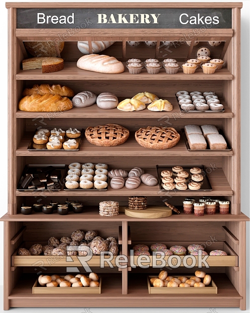 Modern Shelf Bread Cake Shelf model