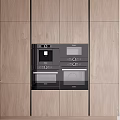 Elegant Modern Kitchen Interior With Wooden Cabinets And Marble Island Countertop Design