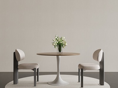 Dining table and chair combination model