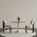 Dining table and chair combination 3d model