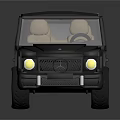 Black Classic Off Road Vehicle With Shiny Exterior And Stylish Design