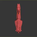 Pink Futuristic Sci Fi Model Structure With Detailed Design And Shiny Surface