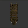 Rustic Wooden Platform With Natural Wood Planks And Support Posts Design
