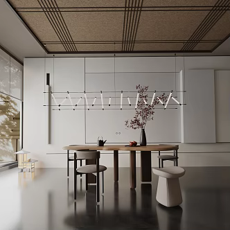 Modern table combination 3d model