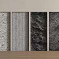 Different Textured Background Wall Panels Featuring Rough Vertical Stripe Stone Textures Light Wall Wooden Floor