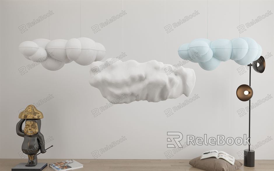 Modern lamp combination chandelier villa chandelier art hanging cloud chandelier model