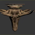 Elegant Copper Deer Head Wall Decor Ornament For Stylish Furniture Interior