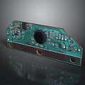 Green Printed Circuit Board With Electronic Components And Sensor For Devices