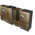 Modern Golden Refrigerators and Freezers With Various Door Styles And Sleek Design