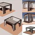 Modern Wooden Pergola Designs With Open Structure And Various Angles For Outdoor Spaces
