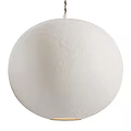 Contemporary White Textured Spherical Pendant Lights In Multiple Sizes For Modern Interior Design 3d model