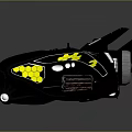 Black And Yellow Patterned Spacecraft Design For Space Exploration Missions