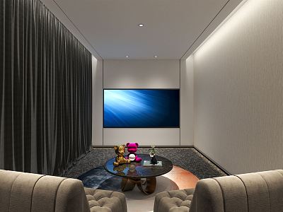 modern video room 3d model