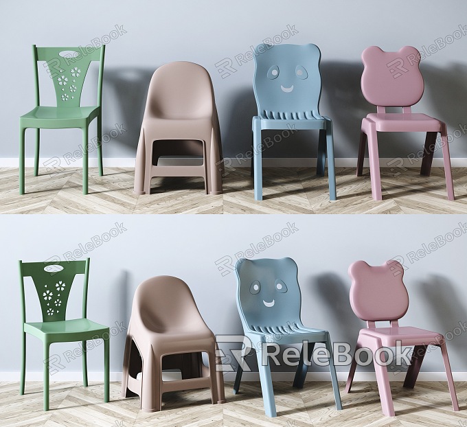 Modern Children's Chair Children's Cartoon Ottoman Chair Combination model