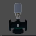 Industrial Control Valve Equipment With Electric Actuator And Flange Base
