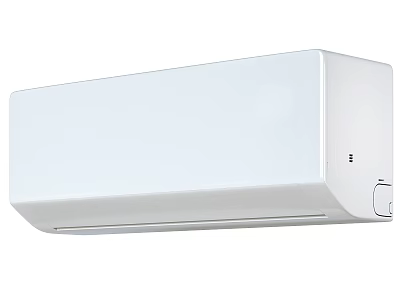 White Wall Mounted Air Conditioner Fan With Modern Sleek Design For Home Use 3d model