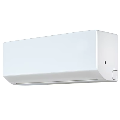 White Wall Mounted Air Conditioner Fan With Modern Sleek Design For Home Use 3d model