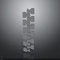 Silver Bowknot Shaped Metal Household Decorative Item With Vertical Arrangement And Reflective Surface