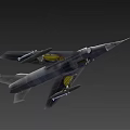 Sleek Military Fighter Jet With Streamlined Body Missile Attachments And Dark Camouflage