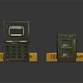 Goodies Food Containers Including Yellow Cartons And Green Plastic Crates