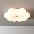 White Cloud Shaped Ceiling Light With Warm Glow For Modern Interior Decor