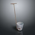 Essential Household Cleaning Tools Wooden Handle Mop And Plastic Bucket