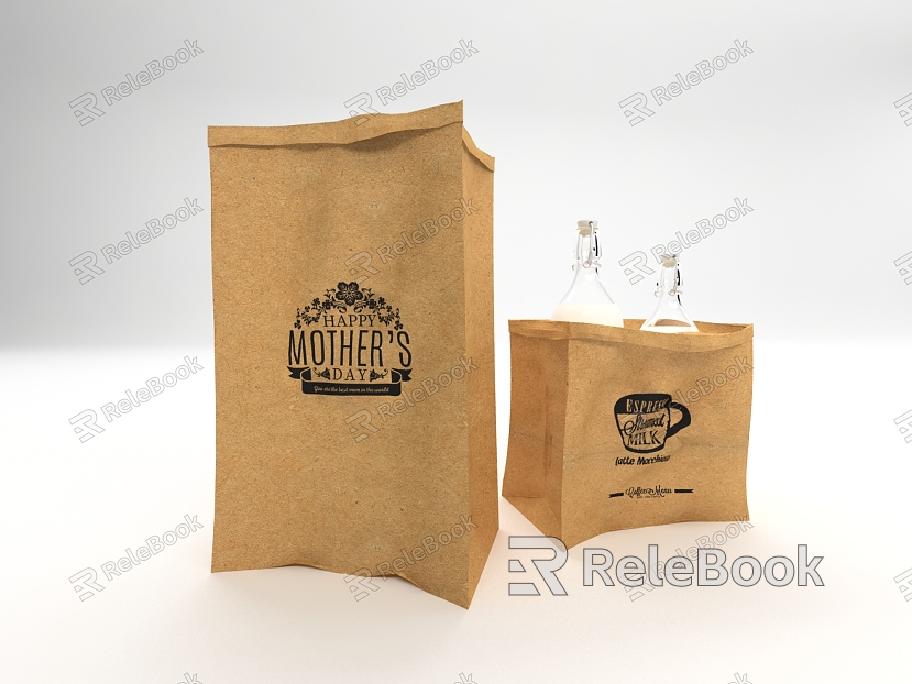 Modern Bag Kraft Paper Bag model