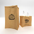 Large And Small Kraft Paper Household Bags With Mother's Market And Always Fresh Bakery Designs