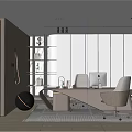 Modern office space 3d model