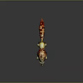 Mythical Fantasy Beast With Fiery Red Mane Yellow Striped Body And Sharp Teeth