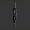 Futuristic Silver Water Vehicle With Red Circular Center Blue Accents And Gear Like Structure