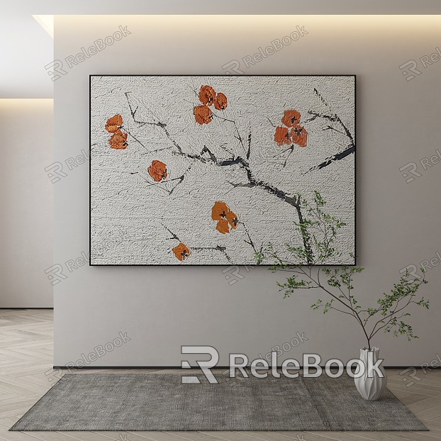 New Chinese Plant Painting Decorative Painting model