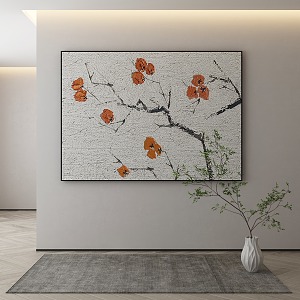 New Chinese Plant Painting Decorative Painting 3d model