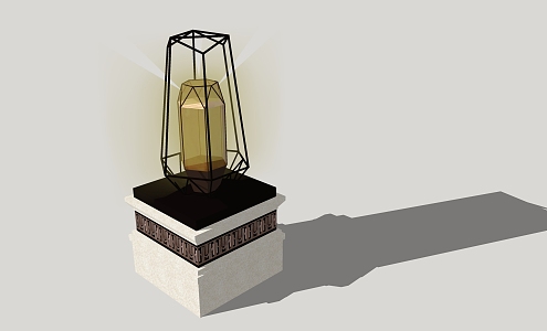 New Chinese lawn lamp landscape lawn lamp 3d model