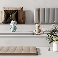 Modern Cushion Bay Window Cushion 3d model