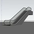 Automatic escalator Commercial elevator 3d model