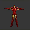 Iron Man Armor Figure In Red And Gold With Arms Outstretched Standing Pose
