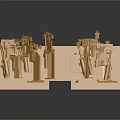 Golden Precision Metal Structural Components For Industrial Design With Intricate Mechanical Details