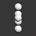 Silver Decorative Spheres Arranged in Matrix with Various Sizes and Textured Surfaces