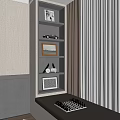 Cozy Interior With Shelves Decorative Items Picture Frames Window Bench Chessboard And Curtains