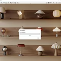 Table lamp combination 3d model