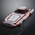 Vintage Rusty Car With Snow Covered Body And Classic Sleek Design