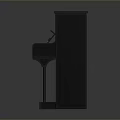 Classic Black Upright Piano For Home Living Room Decor And Furniture