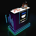 LED Illuminated Commercial Equipment Display Stand With Absolut Vodka And CHIVAS Branding